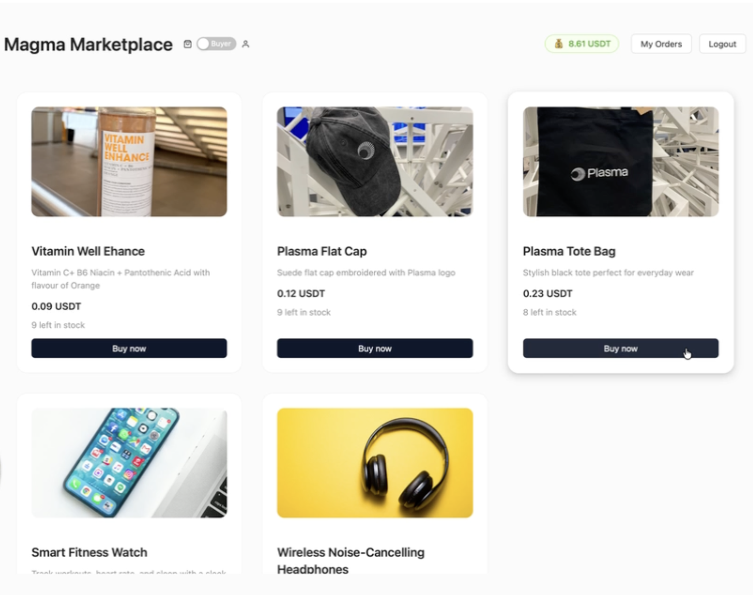 Zero-Fee Crypto Marketplace